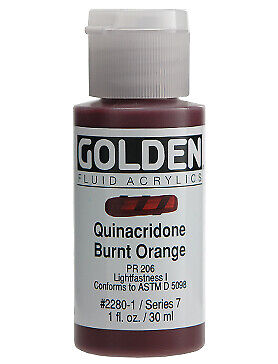 GOLDEN FLUID ACRYLIC 30 ML SR 7 QUINACRIDONE BURNT ORANGE 2280-1