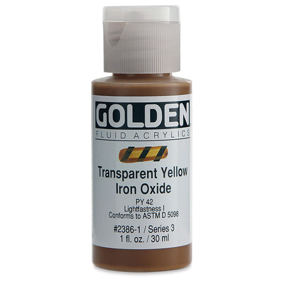 GOLDEN FLUID ACRYLIC 30 ML SR 3 TRANS. YELLOW IRON OXIDE 0002386-1