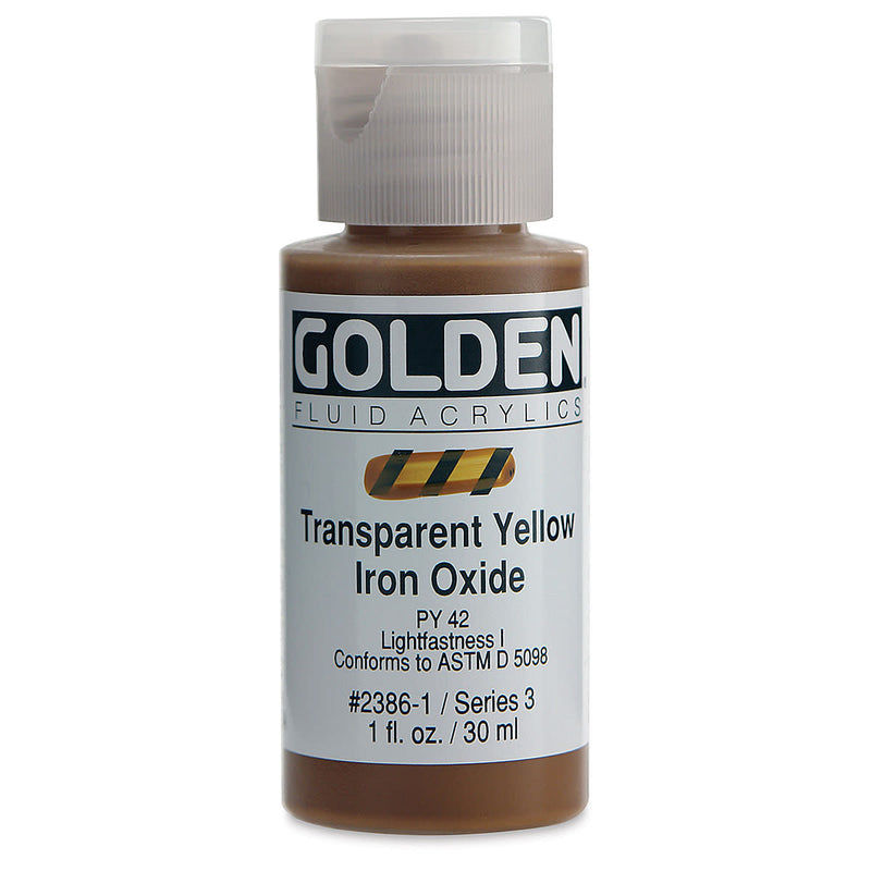GOLDEN FLUID ACRYLIC 30 ML SR 3 TRANS. YELLOW IRON OXIDE 0002386-1