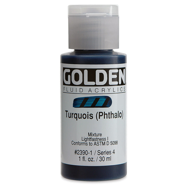 GOLDEN FLUID ACRYLIC 30 ML SR 4 TURQUOISE PHTHALO 0002390-1