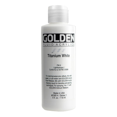 GOLDEN FLUID ACRYLIC COLOUR 118 ML TITANIUM WHITE