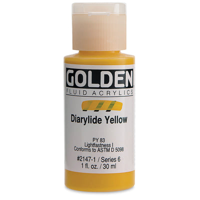 GOLDEN FLUID ACRYLIC 30 ML SR 6 DIARYLIDE YELLOW 0002147-1