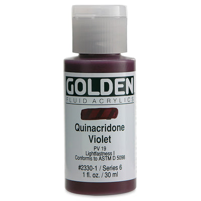 GOLDEN FLUID ACRYLIC 30 ML SR 6 QUINACRIDONE VIOLET 0002330-1