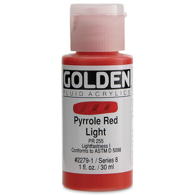 GOLDEN FLUID ACRYLIC 30 ML SR 8 PYRROLE RED LIGHT 0002279-1