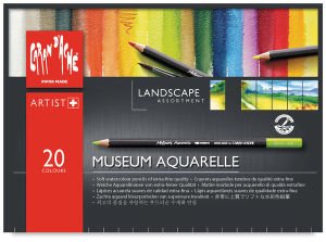 CARAN DACHE MUSUEM AQUARELLE COLOUR PENCIL LANDSCAPE SET OF 20 (3510)
