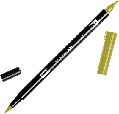 TOMBOW DUAL BRUSH PENS GREEN OCHRE