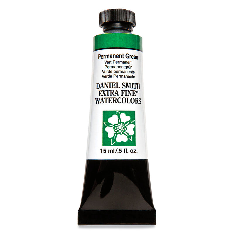 DANIEL SMITH EXTRA FINE WATER COLOUR 15 ML SR 1 PERMANENT GREEN (070)