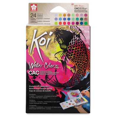 SAKURA KOI WATER COLOUR CAKES SET OF 24 (XNCW-24MPN)