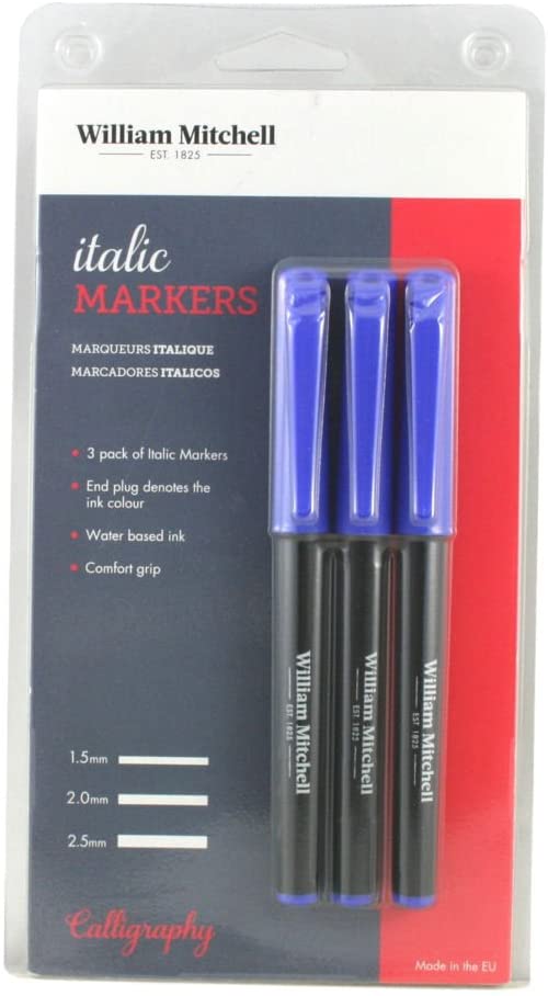 WILLIAM MITCHELL ITALIC MARKER SET OF 3PC  (37000)