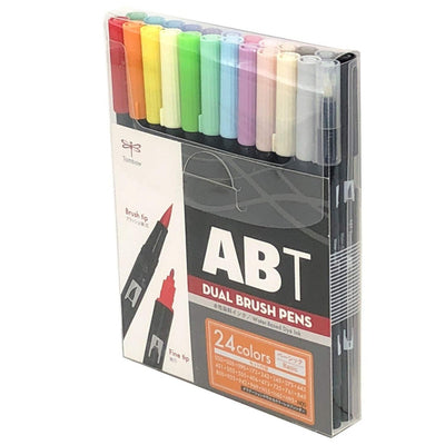 TOMBOW DUAL WATER COLOUR BRUSH PEN BASIC SET OF 24 (ATB-24C BA)