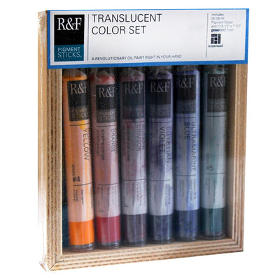 R&F PIGMENT OIL PAINT STICKS SET OF 6PC 38ML TRANSLUCENT (RF#2960)