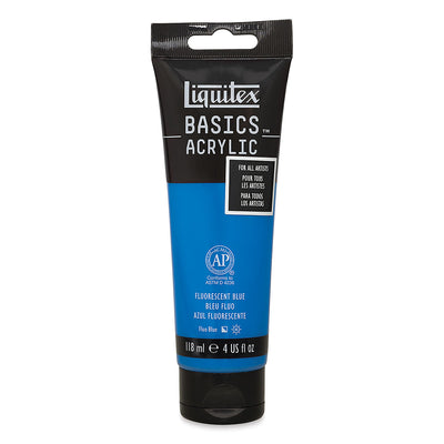 LIQUITEX BASICS ACRYLIC 118 ML FLUORESCENT BLUE 6984