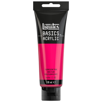 LIQUITEX BASICS ACRYLIC 118 ML FLUORESCENT PINK 6987