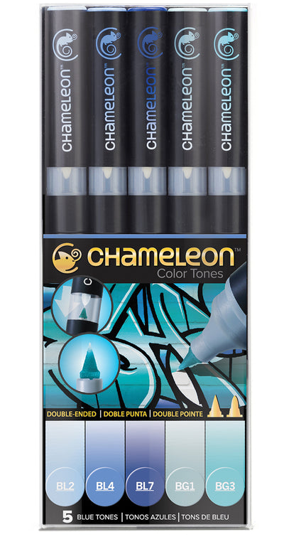 CHAMELEON ALCOHOL MARKER ASSORTED COLOURS SET OF 5 (CT0513)