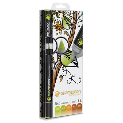 CHAMELEON ALCOHOL MARKER ASSORTED COLOURS SET OF 5 (CT0503)