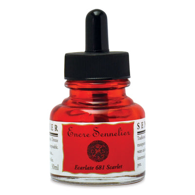 SENNELIER SHELLAC INK SCARLET 30 ML (681)