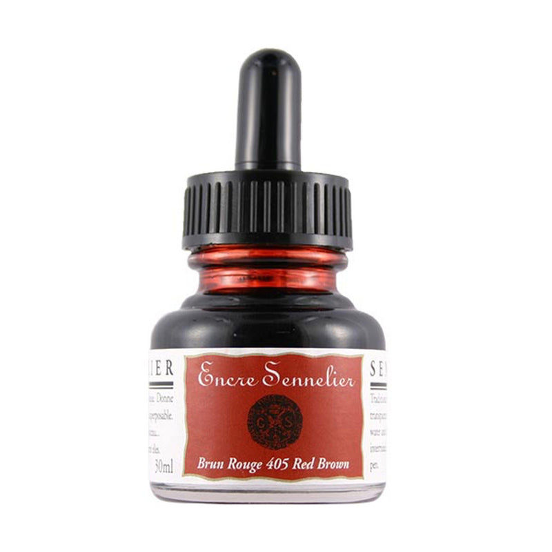 SENNELIER SHELLAC INK RED BROWN 30 ML (405)
