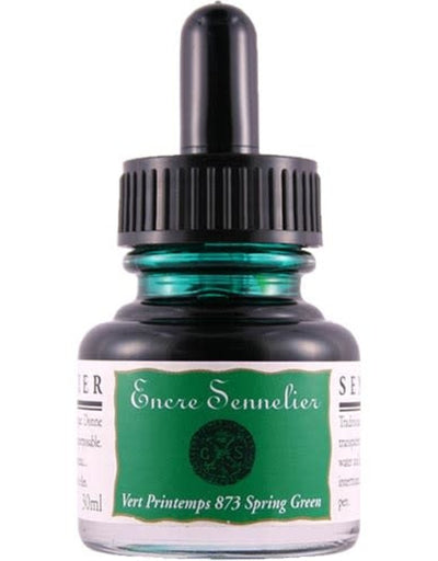 SENNELIER SHELLAC INK SPRING GREEN 30 ML (873)