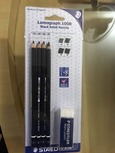 STAEDTLER MARS LUMOGRAPH BLACK PENCIL SET OF 6 (100 B SBK6)