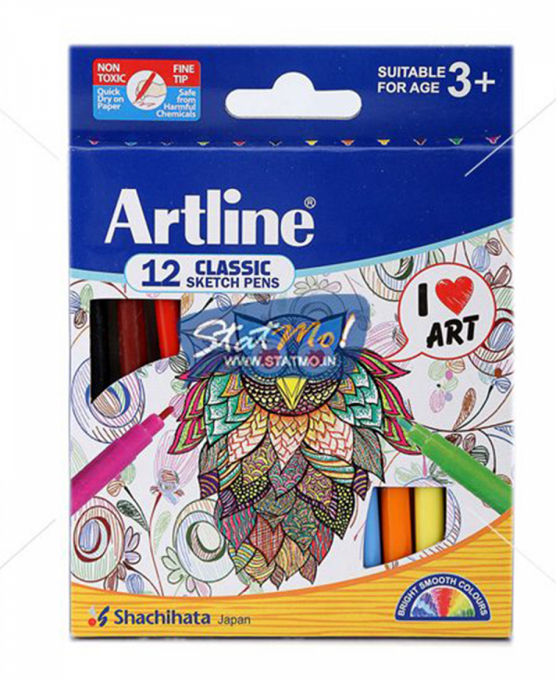 ARTLINE CLASSIC SKETCH PENS SET OF 12PC