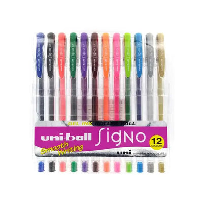 UNIBALL GEL PEN SET OF 12  0.7MM