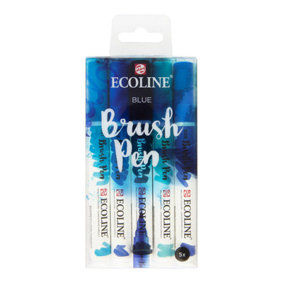 TALENS ECOLINE WATER COLOUR BRUSH PEN BLUE SET OF 5 (11509905)