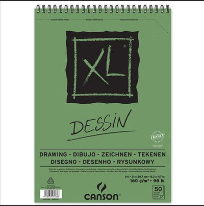 CANSON XL DRAWING ALBUMS SPIRAL 50 SHEETS 160 GSM A4 (400039088)