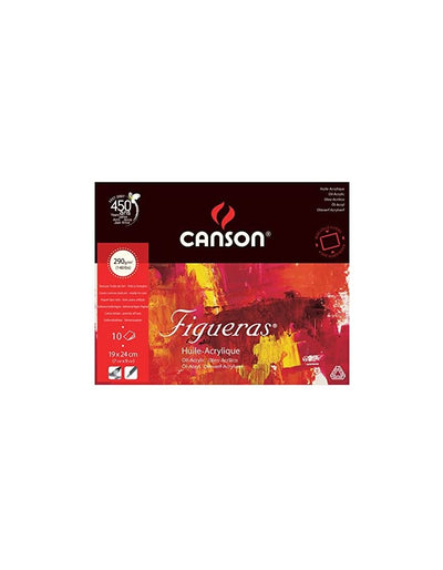 CANSON FIGUERAS PAD CANVAS GRAIN 4SG 10 SHEETS 290 GSM 19 x 24 CM (200857225)