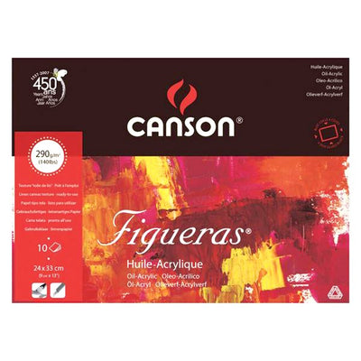 CANSON FIGUERAS PAD CANVAS GRAIN 4SG 10 SHEETS 290 GSM 33 x 24 CM (200857226)