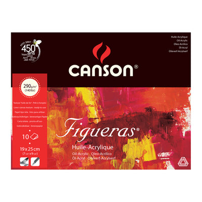 CANSON FIGUERAS PAD CANVAS GRAIN 1SG 10 SHEETS 290 GSM 19 x 25 CM (200857220)