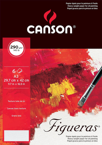 CANSON FIGUERAS FOLDERS CANVAS GRAIN 6 SHEETS 290 GSM A3 (400056421)