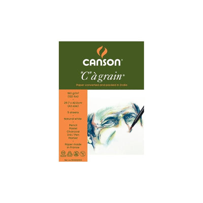 CANSON "C"A GRAIN DRAWING PAPER 180 GSM A3