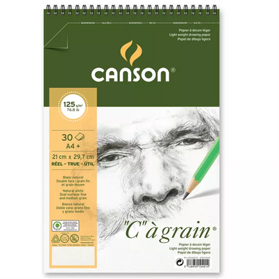 CANSON "C"A GRAIN ALBUMS SPIRAL 125 GSM A4+