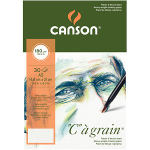 CANSON "C"A GRAIN DRAWING PAD 1SG 180 GSM A5