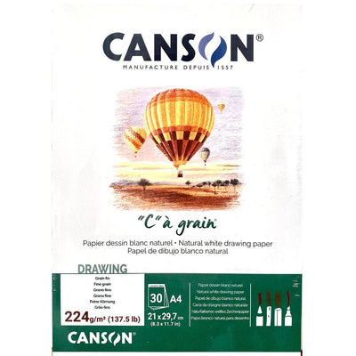 CANSON "C"A GRAIN DRAWING PAD 1SG 224 GSM A4