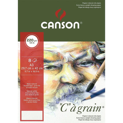 CANSON "C"A LIGHT GRAIN FOLDER 220 GSM A3