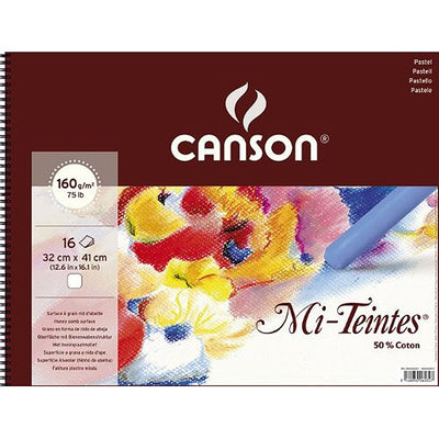 CANSON MI-TEINTES ALBUMS SPIRAL WHITE 16 SHEETS 160 GSM 32 x 41 CM (400030227)