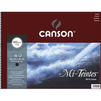 CANSON MI-TEINTES ALBUMS SPIRAL BLACK 16 SHEETS 160 GSM 32 x 41 CM (400030228)