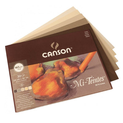 CANSON MI-TEINTES PAD 1SG EARTH TONES 30 SHEETS 160 GSM 24 x 32 CM (400030144)