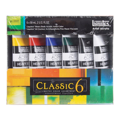 LIQUITEX PROFESSIONAL HEAVY BODY ACRYLIC STUDIO COLOUR SET  6 X 59 ML 3699311