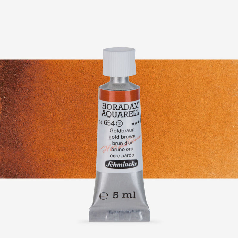 SCHMINCKE HORADAM AQUARELL 5 ML SR 2 GOLD BROWN (654)