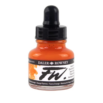 DALER & ROWNEY FW ACRYLIC INK 29.5 ML FLAME ORANGE 160029687