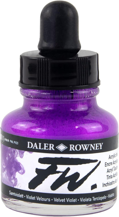 DALER & ROWNEY FW ACRYLIC INK 29.5 ML VELVET VIOLET 160029454
