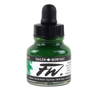 DALER & ROWNEY FW ACRYLIC INK 29.5 ML SAP GREEN 160029375