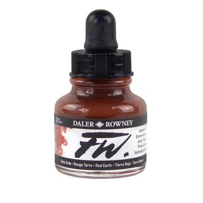 DALER & ROWNEY FW ACRYLIC INK 29.5 ML RED EARTH 160029554