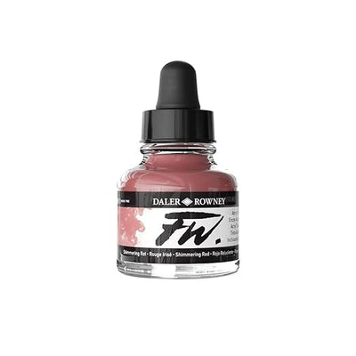 DALER & ROWNEY FW ACRYLIC INK 29.5 ML SHIMMERING RED 160029713