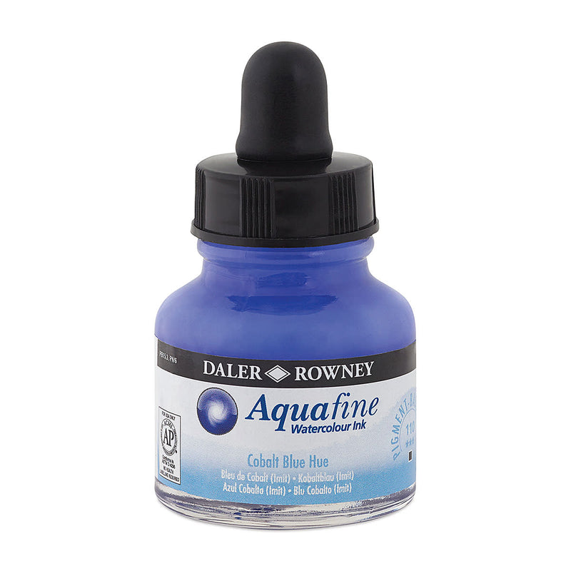 DALER & ROWNEY AQUAFINE WATER COLOUR INK COBALT BLUE HUE 29.5 ML (110)