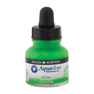 DALER & ROWNEY AQUAFINE WATER COLOUR INK LEAF GREEN 29.5 ML (355)