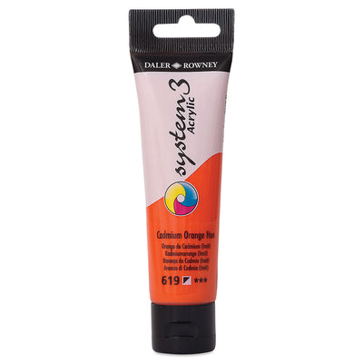 DALER & ROWNEY SYSTEM 3 ACRYLIC 59 ML CADMIUM ORANGE HUE 059619