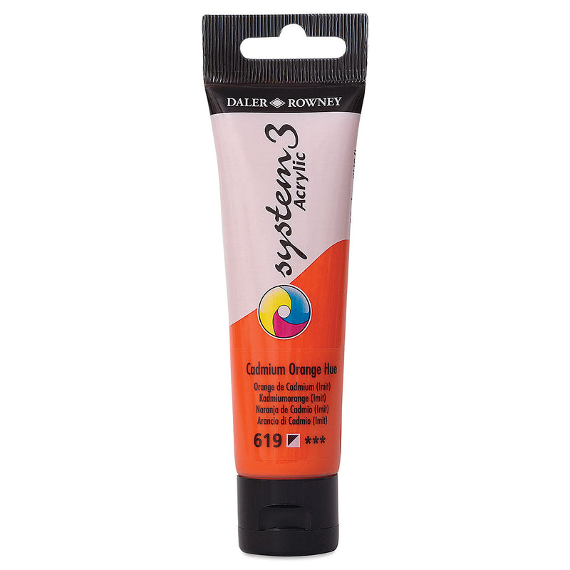 DALER & ROWNEY SYSTEM 3 ACRYLIC 59 ML CADMIUM ORANGE HUE 059619